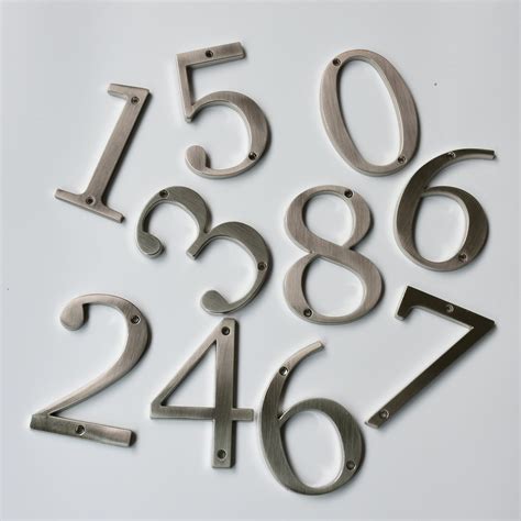 brushed metal house numbers|Brushed Metal House Numbers .